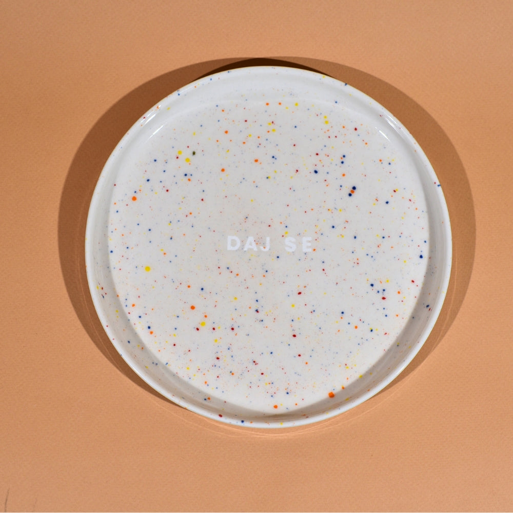 Talerz Daj se - Beżowy