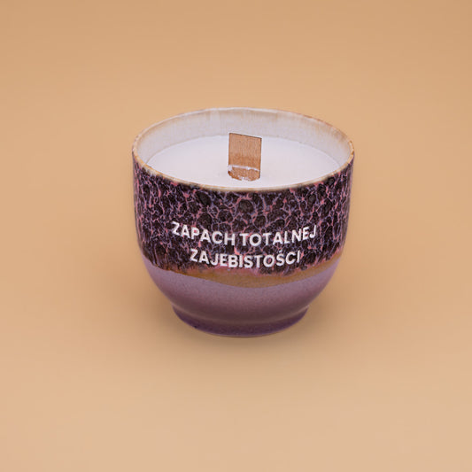 Świeca sojowa „Zapach totalnej zajebistości” (Bruno)