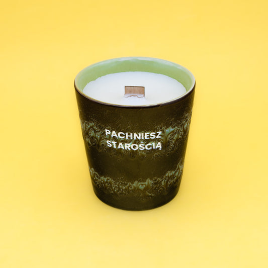 Świeca sojowa „Pachniesz starością” (Cleo)