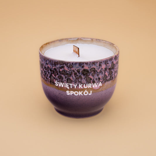 Świeca sojowa „Święty kurwa spokój” (Bruno)
