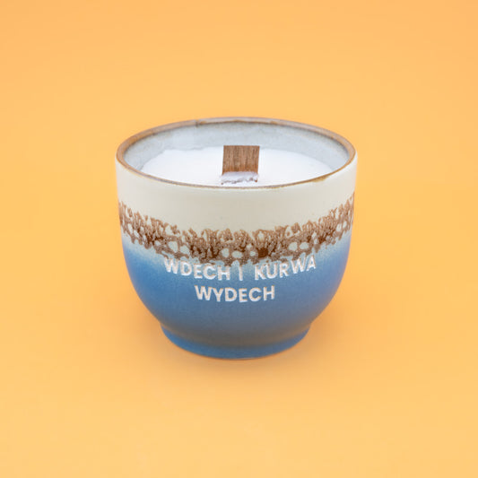 Świeca sojowa „Wdech i kurwa wydech” (Milo)