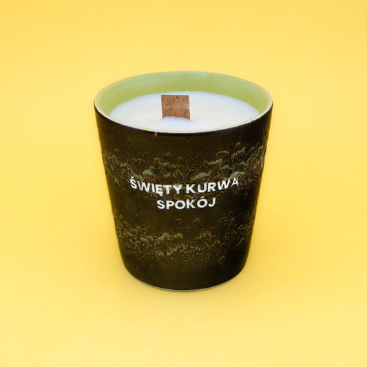 Świeca sojowa „Święty kurwa spokój” (Cleo)