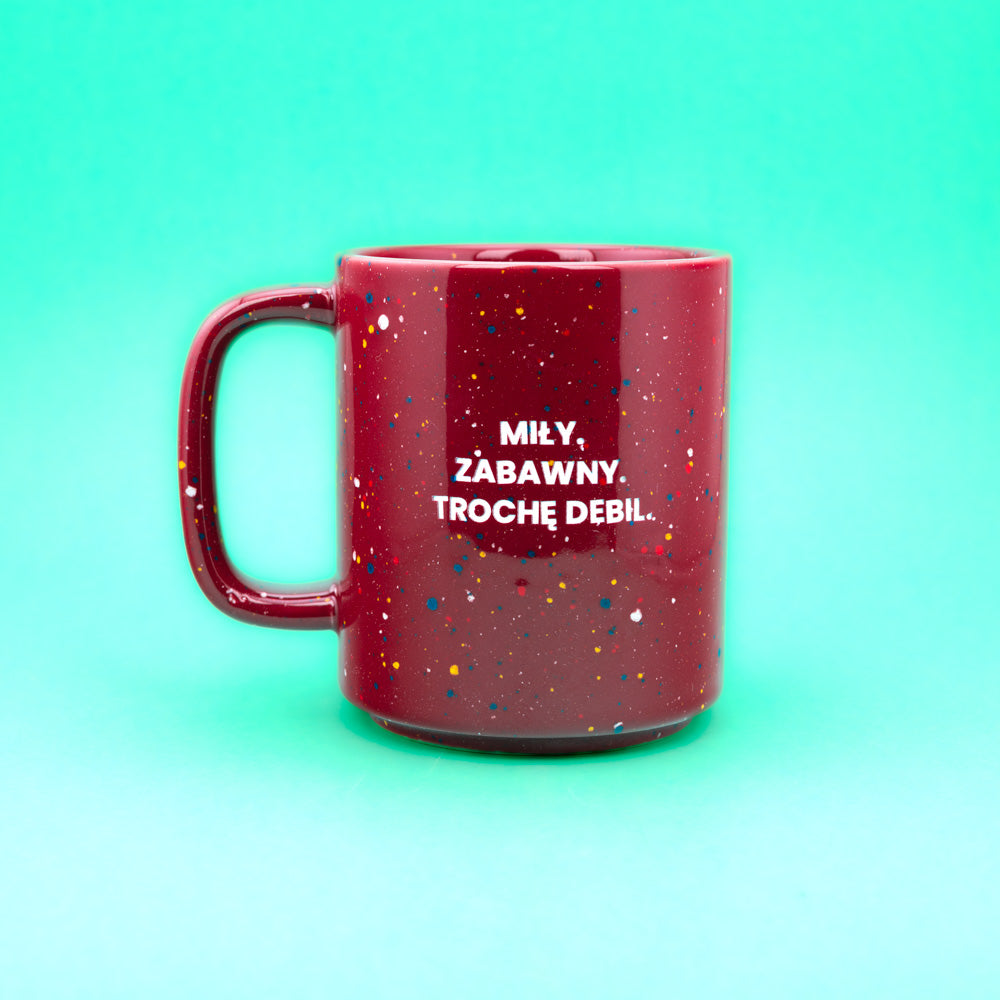 Miły. Zabawny. Trochę debil. - Bordowy (Retro Tall)