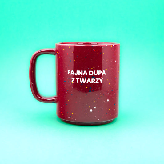 Fajna dupa z twarzy - Bordowy (Retro Tall)