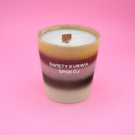 Świeca sojowa „Święty kurwa spokój” (Roma)