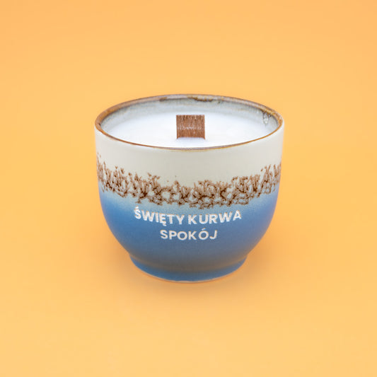 Świeca sojowa „Święty kurwa spokój” (Milo)