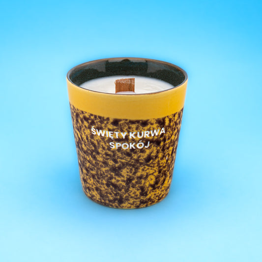 Świeca sojowa „Święty kurwa spokój” (Leo)
