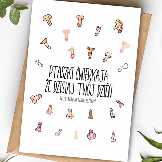 Kartka - Ptaszki ćwierkają, że dzisiaj Twój dzień