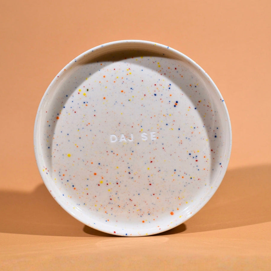 Talerz Daj se - Beżowy