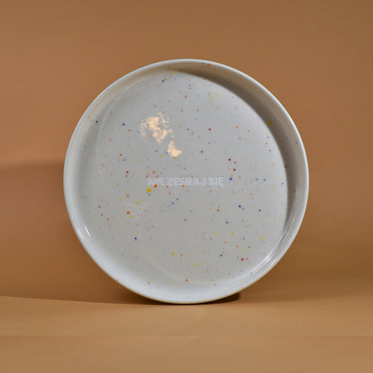 Talerz Nie zesraj się - Beżowy