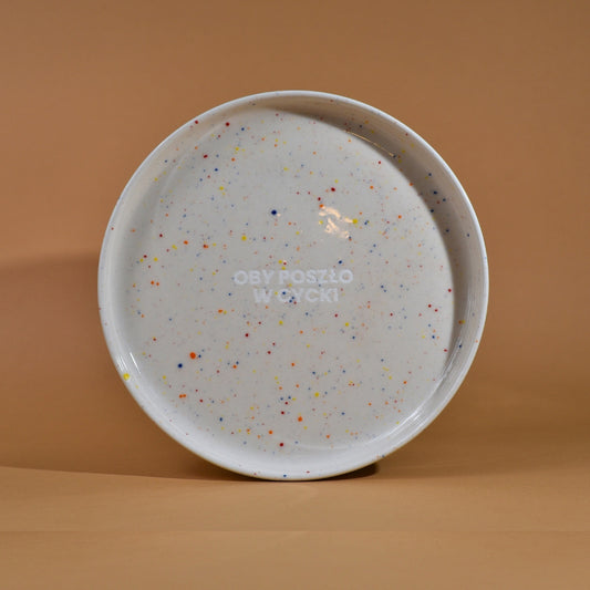 Talerz Oby poszło w cycki - Beżowy