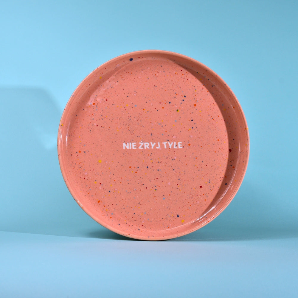 Talerz Nie żryj tyle - Koralowy Róż