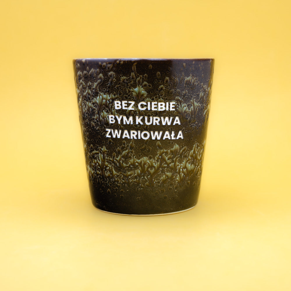 Świeca sojowa „Bez Ciebie bym kurwa zwariowała” (Cleo)