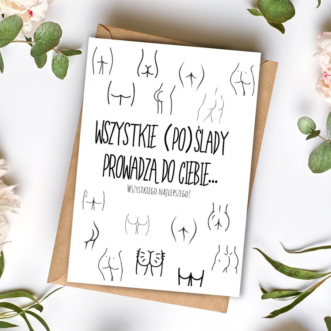 Kartka - Wszystkie (po)ślady prowadzą do Ciebie (Nowa)