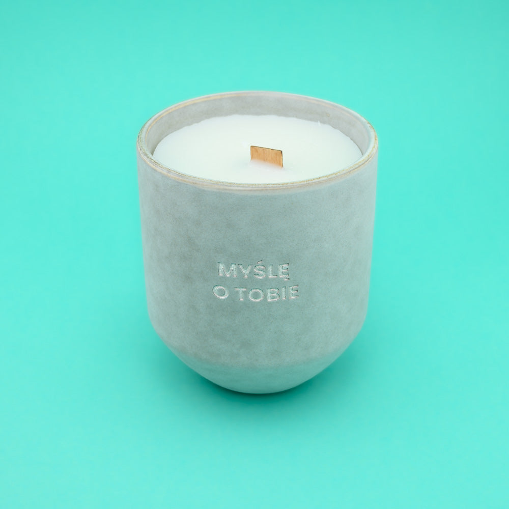 Świeca sojowa „Myślę o Tobie” (Stone)