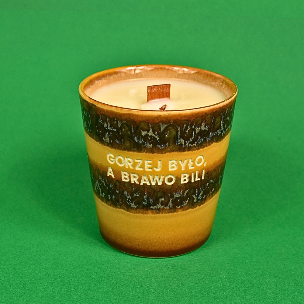 Świeca sojowa „Gorzej było, a brawo bili” (Enzo)