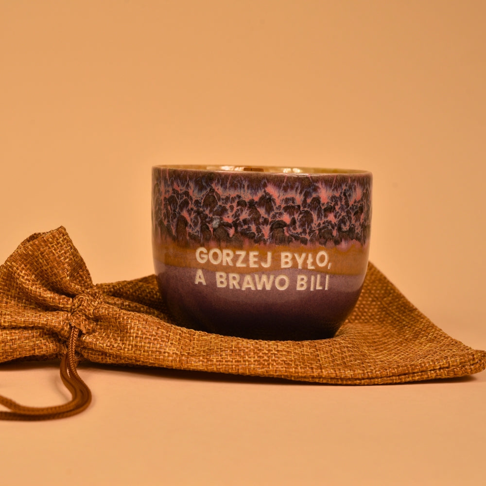Świeca sojowa „Gorzej było, a brawo bili” (Bruno)