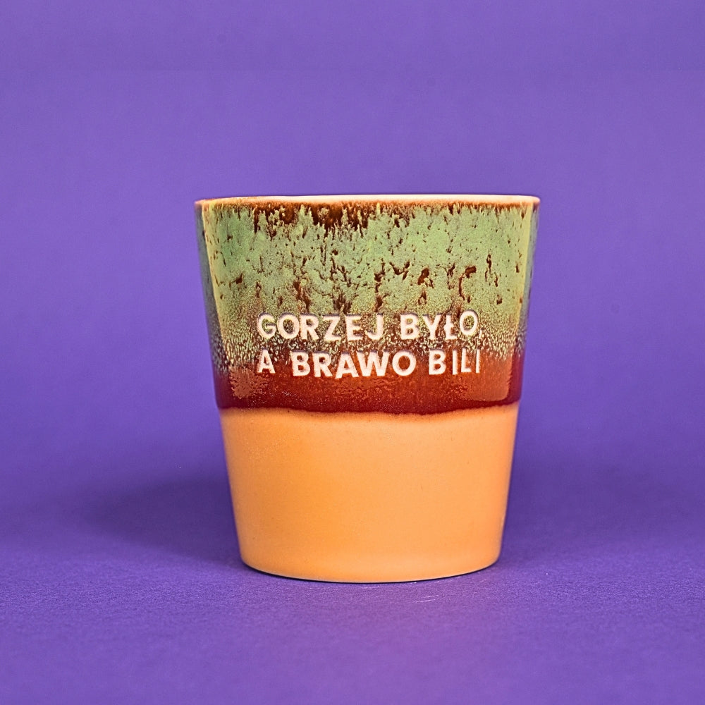 Świeca sojowa „Gorzej było, a brawo bili” (Luca)