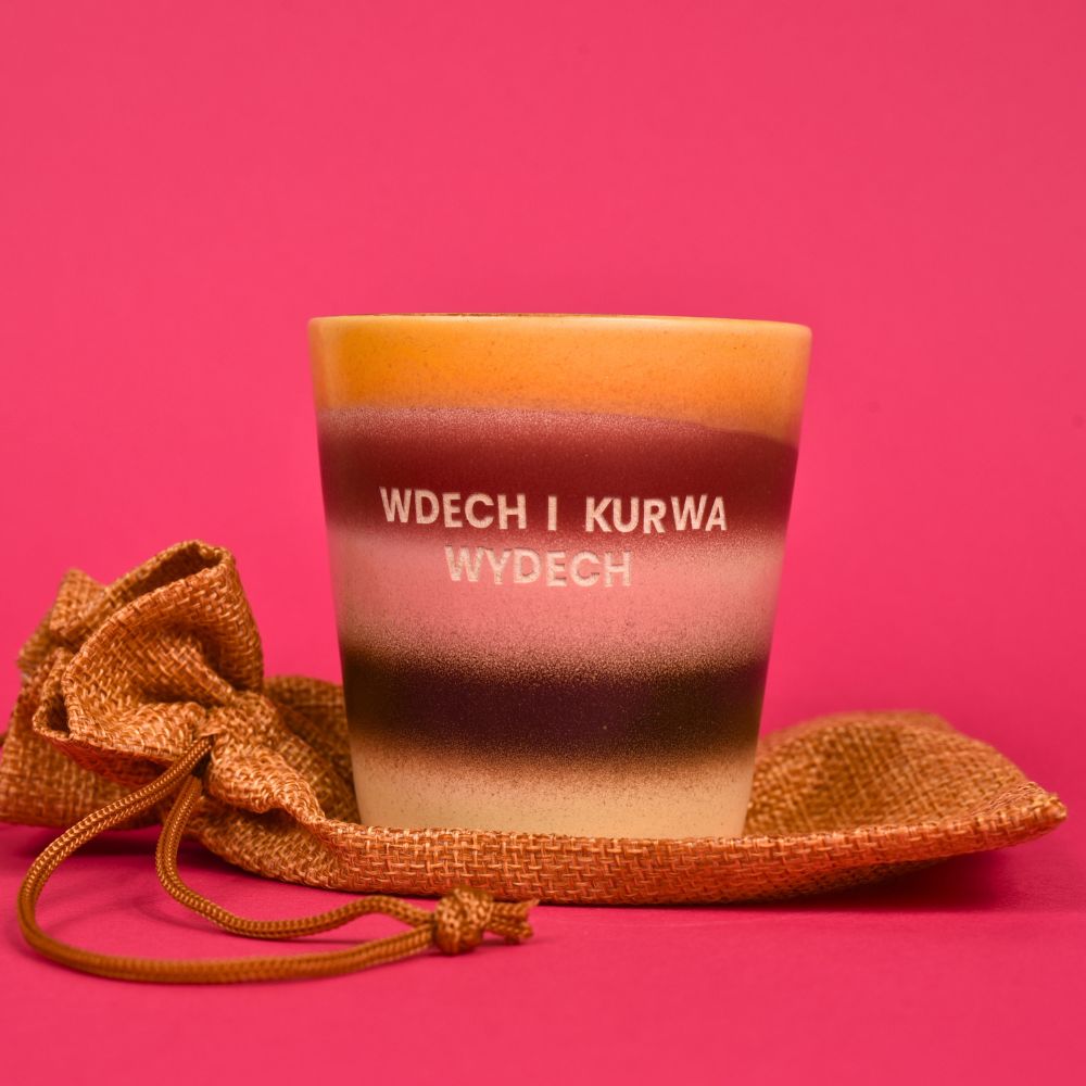 Świeca sojowa „Wdech i kurwa wydech”