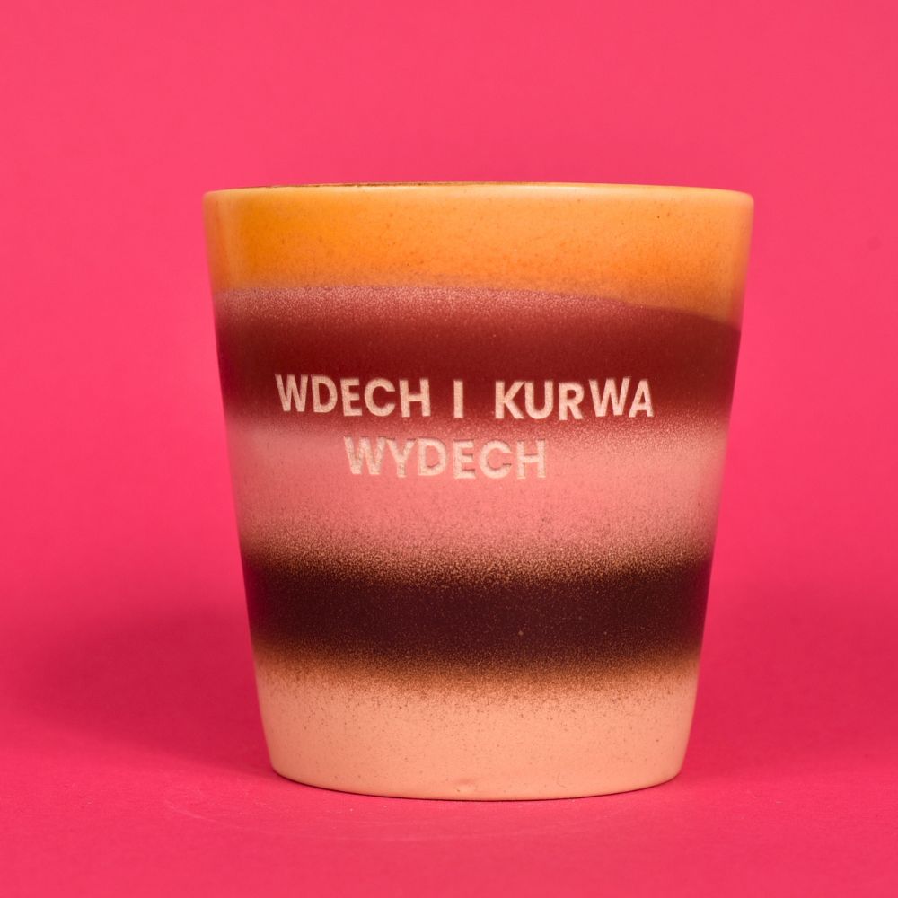 Świeca sojowa „Wdech i kurwa wydech”