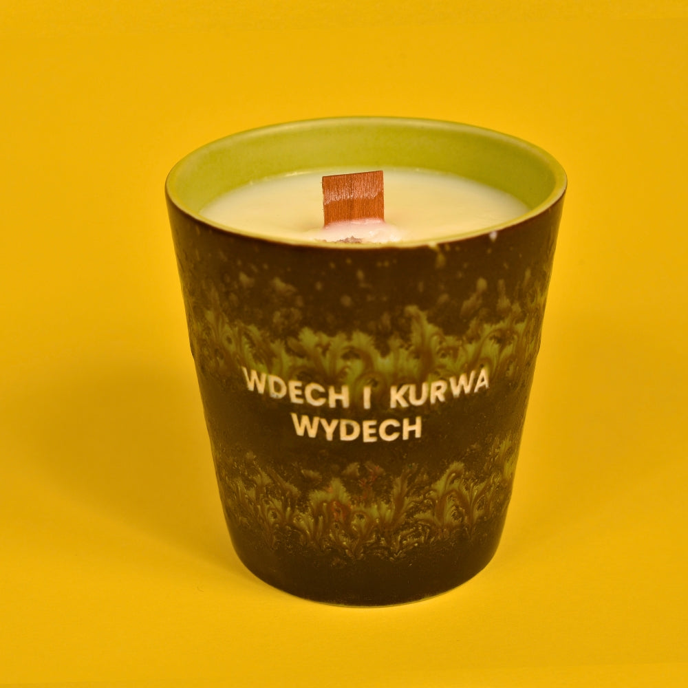 Świeca sojowa „Wdech i kurwa wydech” (Cleo)