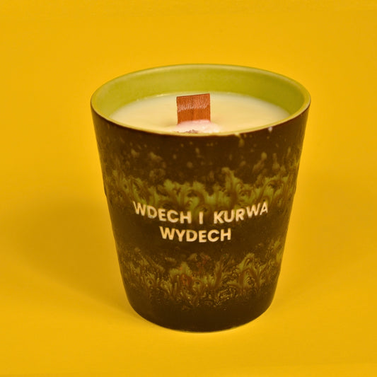 Świeca sojowa „Wdech i kurwa wydech” (Cleo)